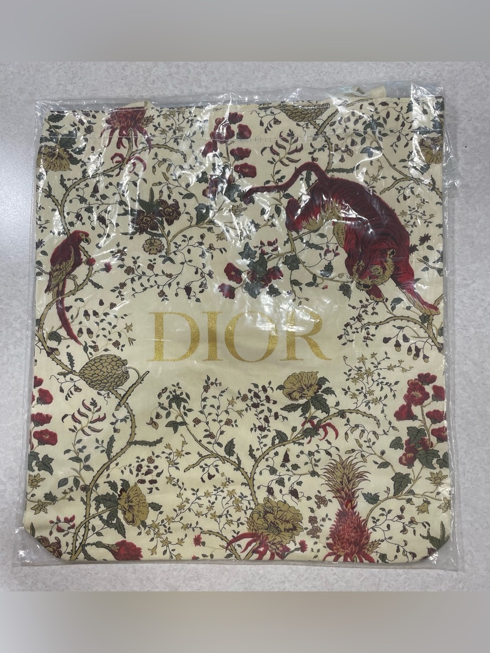 Christian Dior Lunar New Year Canvas Tote Limited Edition Tiger Print